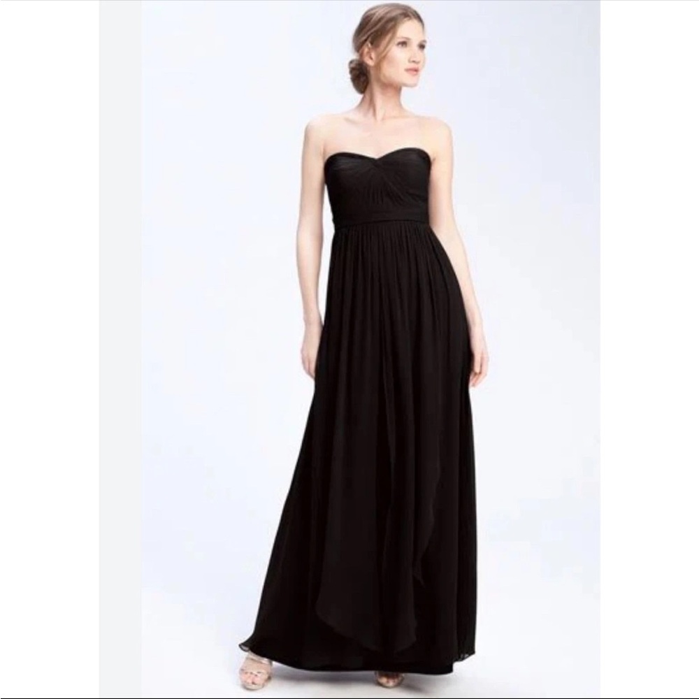 Jenny Yoo Black Strapless Gown